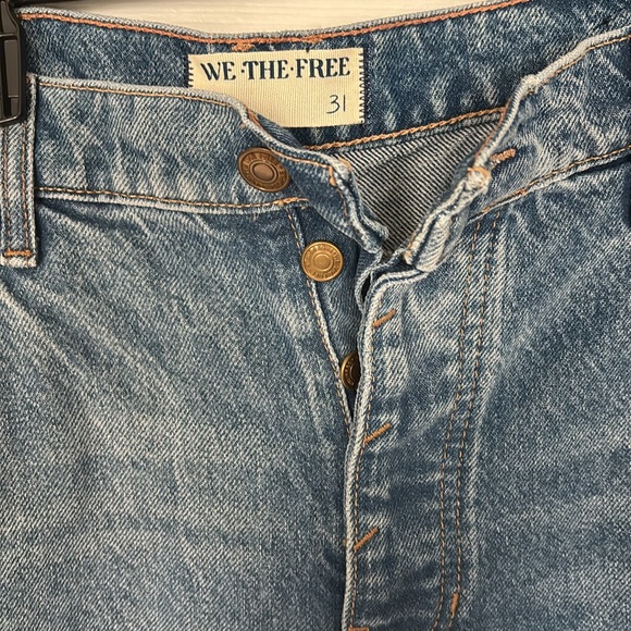 We The Free Blue Denim Barrel Jeans - Picture 2 of 4